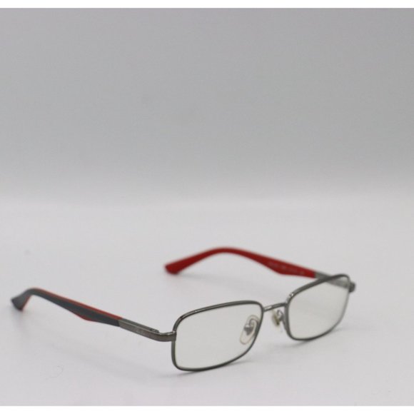 Kids Ray Bans Gray Red Rectangle Vintage Deadstock Designer Eyeglasses 125 - Picture 2 of 4